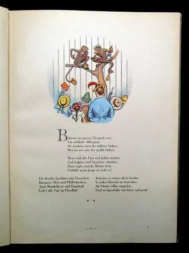 Storch Fips und Jokko oder die durchgebrannten Affen um 1915 Kinderbücher