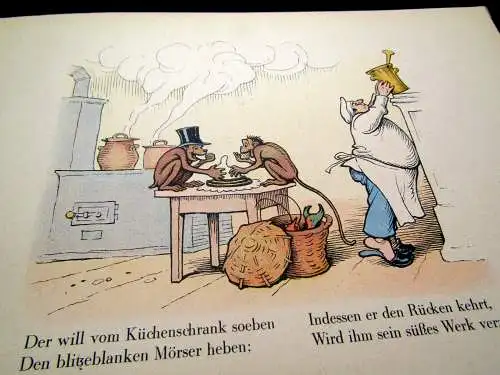 Storch Fips und Jokko oder die durchgebrannten Affen um 1915 Kinderbücher