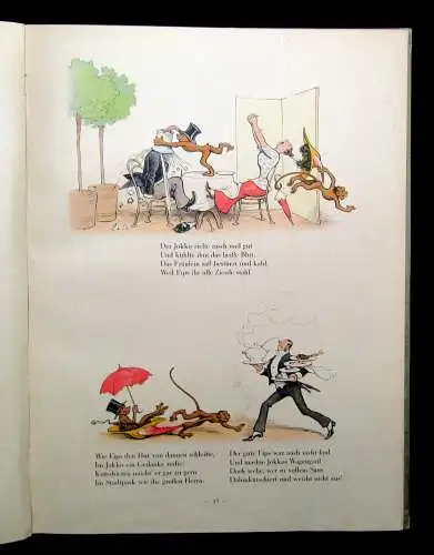 Storch Fips und Jokko oder die durchgebrannten Affen um 1915 Kinderbücher