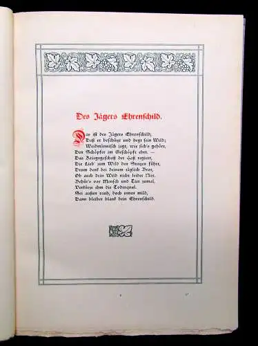 Dreher Konrad Waldhornlieder Jagdlieder aus alter und neuer Zeit 1905 Jagd Jäger