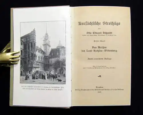Schmidt Kursächsische Streifzüge 1. Bd 1913 Meißen-Wittenberg 23Federzeichnungen