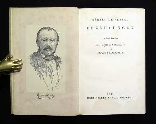 Nerval Erzählungen in drei Bänden 1921 1-3 komplett Literatur Lyrik Belletristik