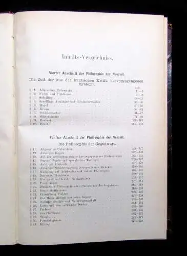 Ueberweg Heinze Geschichte der Philosophie 1896/1897 1. und 2. Bd des 3. Theils