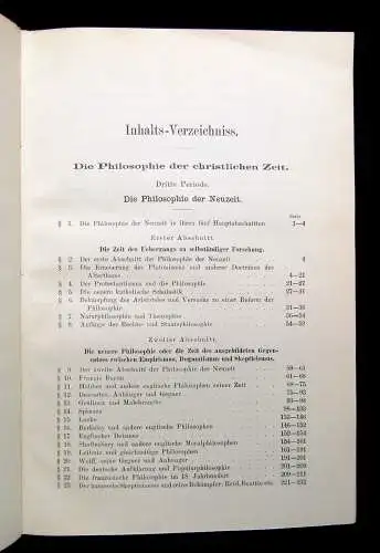 Ueberweg Heinze Geschichte der Philosophie 1896/1897 1. und 2. Bd des 3. Theils
