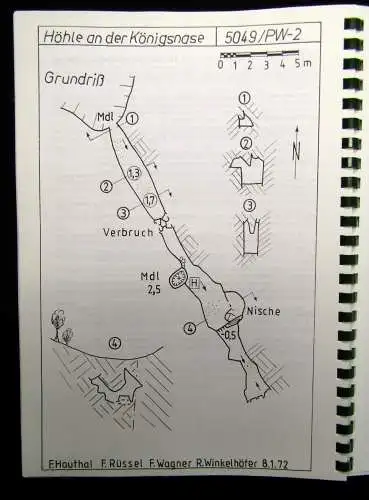 Winkelhöfer Durch Höhlen der Sächsischen Schweiz Katasterdokumentation 1998