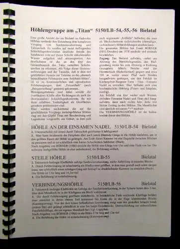 Winkelhöfer Durch Höhlen der Sächsischen Schweiz Katasterdokumentation 1998