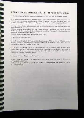 Winkelhöfer Durch Höhlen der Sächsischen Schweiz Katasterdokumentation 1998