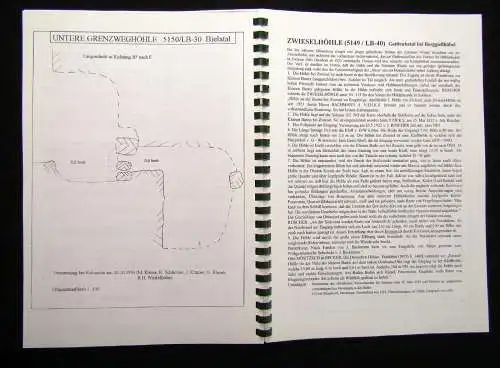 Winkelhöfer Durch Höhlen der Sächsischen Schweiz Katasterdokumentation 1998
