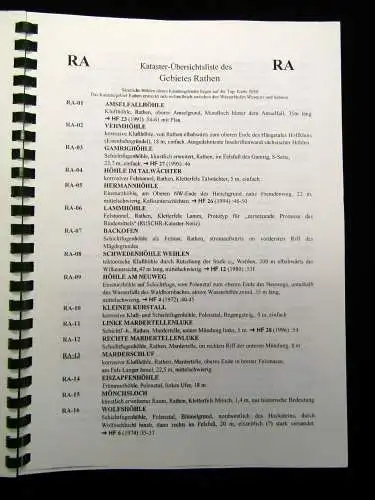 Winkelhöfer Durch Höhlen der Sächsischen Schweiz Katasterdokumentation 1998