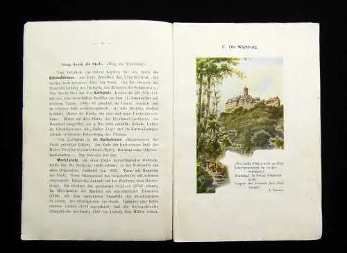 Bechstein Eisenach und die Wartburg um 1900 Landeskunde Reiseführer Guide