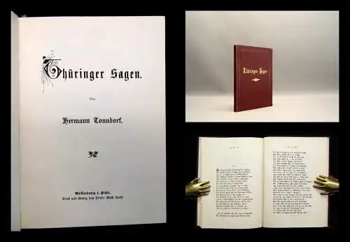 Tonndorf Thüringer Sagen um 1888 Literatur Märchen Sagen Belletristik Lyrik