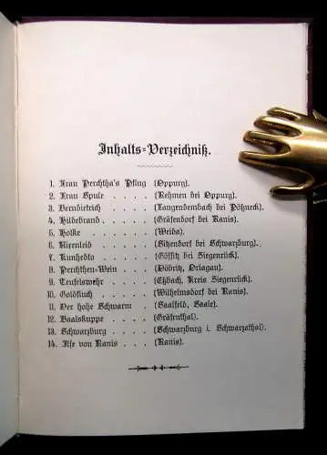 Tonndorf Thüringer Sagen um 1888 Literatur Märchen Sagen Belletristik Lyrik