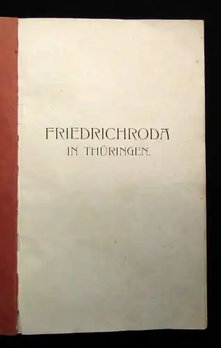 Friedrichroda im Thüringer Wald um 1900 Reiseführer Landeskunde Guide Führer