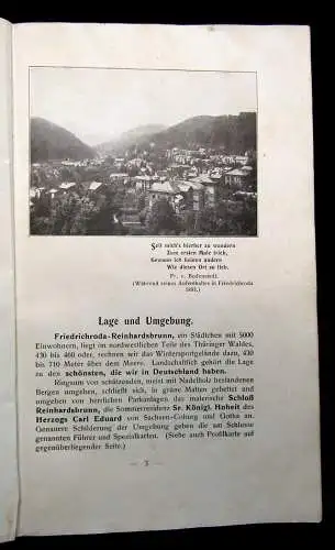 Friedrichroda im Thüringer Wald um 1900 Reiseführer Landeskunde Guide Führer