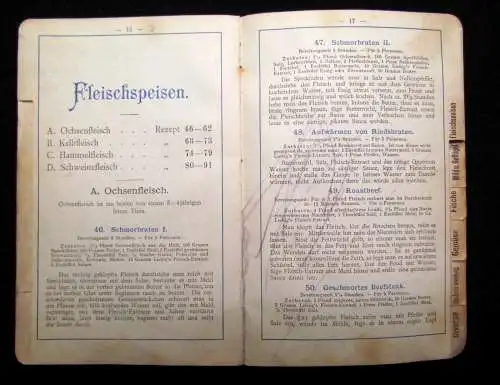 Liebig`s Fleisch-Extract in der bürgerlichen Küche um 1900 mit 200 Rezepten
