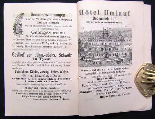 Täubert Ein treuer Führer durch Dresden und die Sächsisch-Böhmische Schweiz 1890
