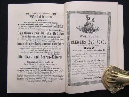 Täubert Ein treuer Führer durch Dresden und die Sächsisch-Böhmische Schweiz 1890