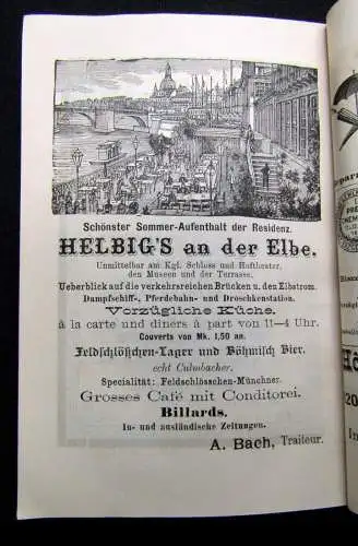 Täubert Ein treuer Führer durch Dresden und die Sächsisch-Böhmische Schweiz 1890