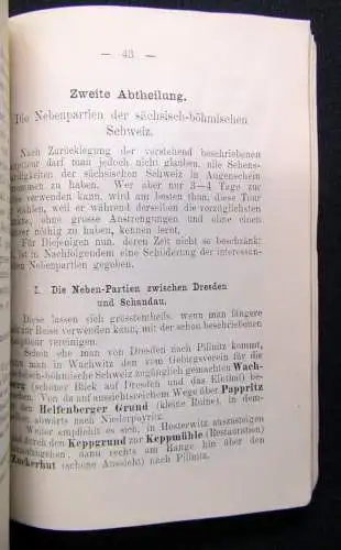 Täubert Ein treuer Führer durch Dresden und die Sächsisch-Böhmische Schweiz 1890
