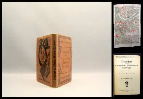 Reichardt Köhlers Touristenführer Dresden u die Sächs.-Böhm. Schweiz 1921 Guide
