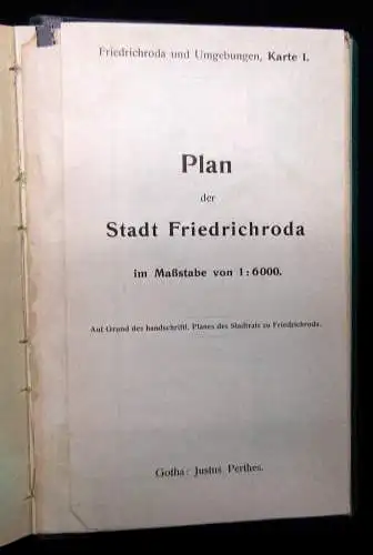 Perthes Neue Reise-Führer Friedrichroda und Umgebung 1904 Routenführer Guide