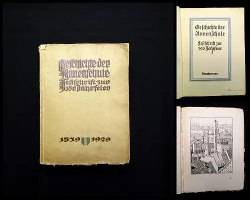 Geschichte Annenschule Festschrift zur 350 Jahrfeier 1929 Gesellschaft Schule