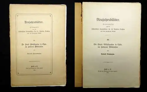 Bemmann Neujahrsblätter 39. Die Stadt Mühlhausen in Thür.im späten Mittelalter