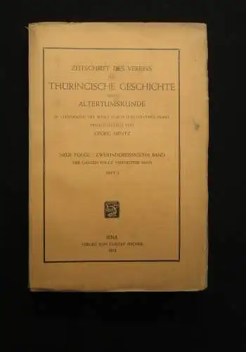 Zeitschrift des Vereins für Thüringische Geschichte u.Altertumskunde 1937 32.Bd.