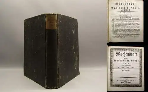 Danner Wochenblatt für den Mühlhäuser Kreis 1835, Jahrgang komplett Ortskunde