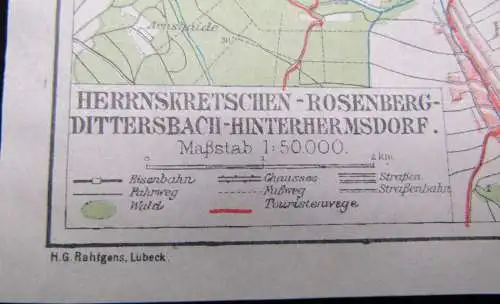 Richters Wanderbücher Heft 11 Sächs.-Böhm.Schweiz Iser und Jeschkengebirge 1914