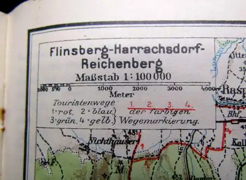 Richters Wanderbücher Heft 11 Sächs.-Böhm.Schweiz Iser und Jeschkengebirge 1914