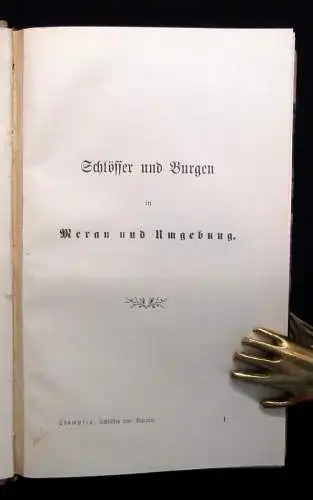 Stampfer Schlösser und Burgen in Meran und Umgebung Zeichnungen von W. Humer