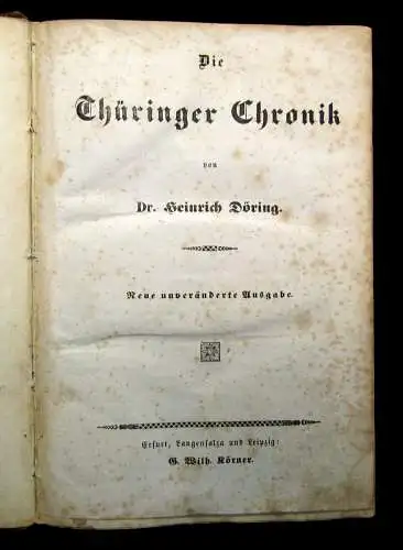 Döring Die Thüringer Chronik um 1900 Geschichte Gesellschaft Landeskunde