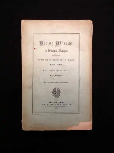 Malcher Herzog Albrecht zu Sachsen-Teschen 1738-1766 1 Photogravure 1894