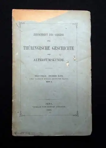 Zeitschrift des Vereins für Thüringische Geschichte und Altertumskunde 1883 2.Bd