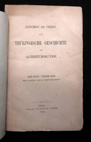 Zeitschrift des Vereins für Thüringische Geschichte und Altertumskunde 1883 2.Bd