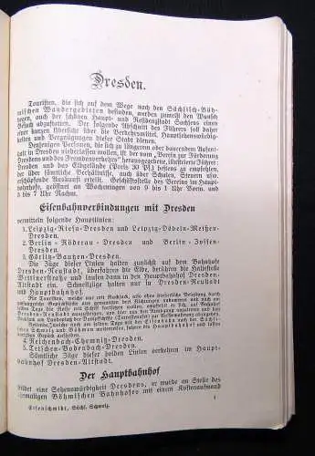 Wegweiser durch Dresden und Umgebung nebst Wanderungen Sächs.-Böhm. Schweiz 1913