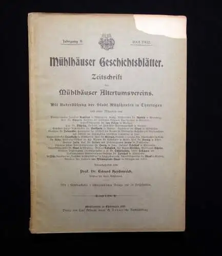 Heydenreich, Eduard Mühlhäuser Geschichtsblätter Jhg. 2, 1 Lichtdrucktafel