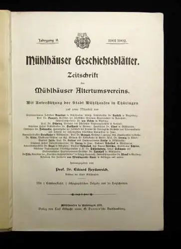 Heydenreich, Eduard Mühlhäuser Geschichtsblätter Jhg. 2, 1 Lichtdrucktafel