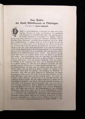 Heydenreich, Eduard Mühlhäuser Geschichtsblätter Jhg. 2, 1 Lichtdrucktafel