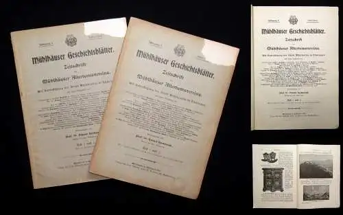 Mühlhäuser Geschichtsblätter Jhg 1. Heft 1+2 und Heft 3+4 zusammen 1900/1901