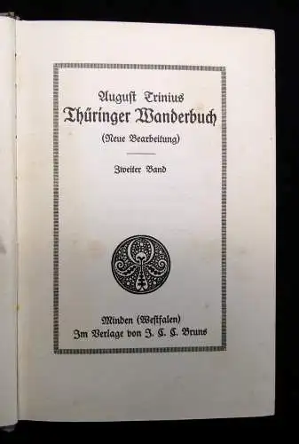 Trinius, August Thüringer Wanderbuch Zweiter Band apart um 1880 Erzählungen