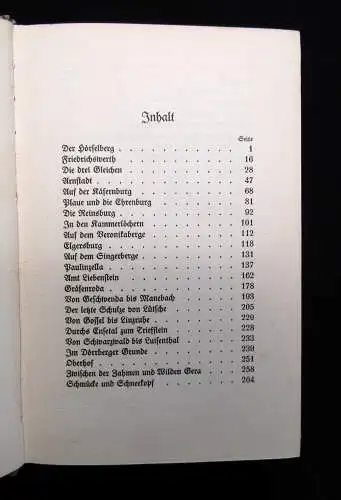 Trinius, August Thüringer Wanderbuch Zweiter Band apart um 1880 Erzählungen
