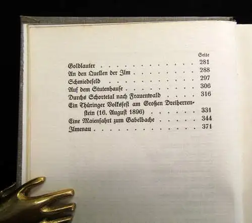 Trinius, August Thüringer Wanderbuch Zweiter Band apart um 1880 Erzählungen