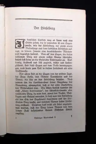 Trinius, August Thüringer Wanderbuch Zweiter Band apart um 1880 Erzählungen
