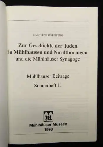 Mühlhäuser Beiträge Sonderhefte 1,3,5 und 9-13 gesamt 8 Hefte 1979-2000