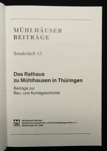 Mühlhäuser Beiträge Sonderhefte 1,3,5 und 9-13 gesamt 8 Hefte 1979-2000
