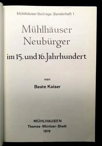 Mühlhäuser Beiträge Sonderhefte 1,3,5 und 9-13 gesamt 8 Hefte 1979-2000