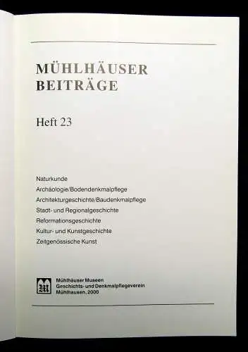 Mühlhäuser Beiträge Hefte 14-18 und 23 gesamt 6 Hefte 1991-2000 Landeskunde
