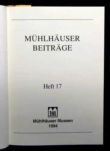 Mühlhäuser Beiträge Hefte 14-18 und 23 gesamt 6 Hefte 1991-2000 Landeskunde